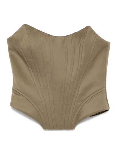 Giuseppe Di Morabito Wool Bustier In Green