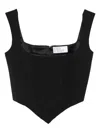 Giuseppe Di Morabito Wool Canvas Bustier Top In Black