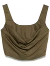 Giuseppe Di Morabito Wool Corset Top In Green