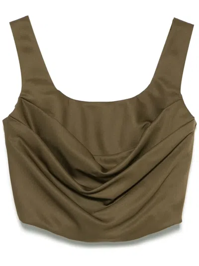 Giuseppe Di Morabito Wool Corset Top In Green
