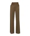 Giuseppe Di Morabito Wool Flared Pants In Brown