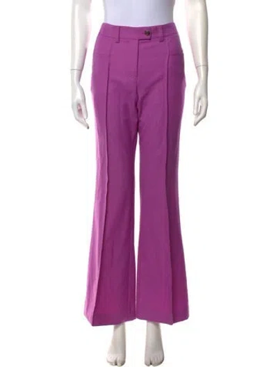 Pre-owned Giuseppe Di Morabito Wool Flared Pants In Purple