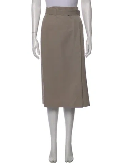 Pre-owned Giuseppe Di Morabito Wool Midi Length Skirt In Neutral