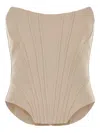 Giuseppe Di Morabito Wool Structured Corset In Gold