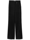 Giuseppe Di Morabito Wool Tailoring High Waist Straight Pants In 黑色