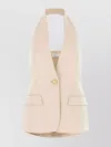 Giuseppe Di Morabito Wool Vest With Halterneck Design And Backless Style In Neutral