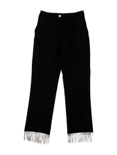 Pre-owned Giuseppe Di Morabito Wool Wide Leg Pants In Black