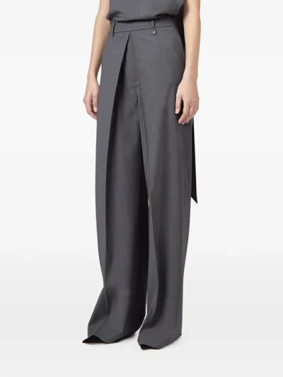 Giuseppe Di Morabito Wrap-detail Wide-leg Trousers In Blue