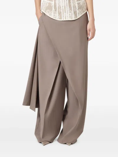 Giuseppe Di Morabito Wrap-panel Trousers In Gold