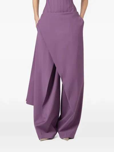 Giuseppe Di Morabito Wrap-panel Wide-leg Trousers In Purple