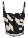 Giuseppe Di Morabito Zebra-print Corset In Black