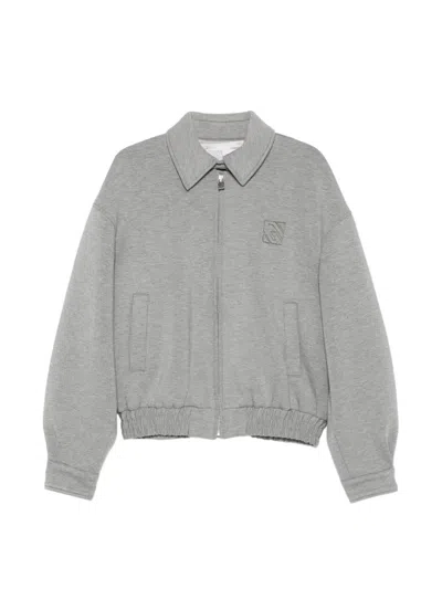 Giuseppe Di Morabito Zip Logo Jacket In Gray