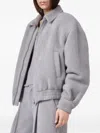 Giuseppe Di Morabito Light Grey Textured Fabric Bomber Jacket In Brown