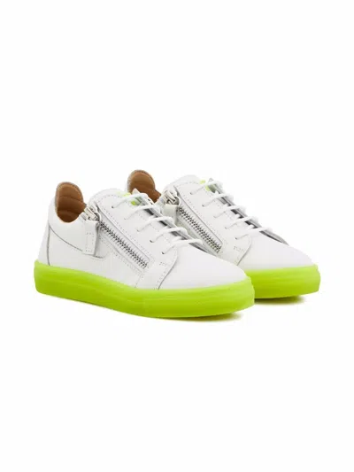 Giuseppe Junior Babies' Frankie Low-top Sneakers In White