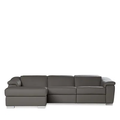 Giuseppe Nicoletti 3 Piece Catania Motion Sectional In Torello  Grigio Scuro