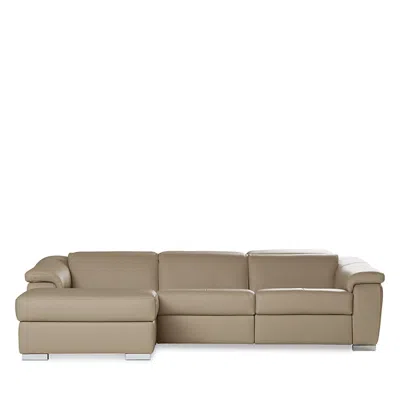 Giuseppe Nicoletti 3 Piece Catania Motion Sectional In Torello  Taupe