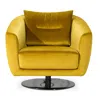 Giuseppe Nicoletti Adriana Swivel Chair In Selma  Sottobosco W/ Black Base