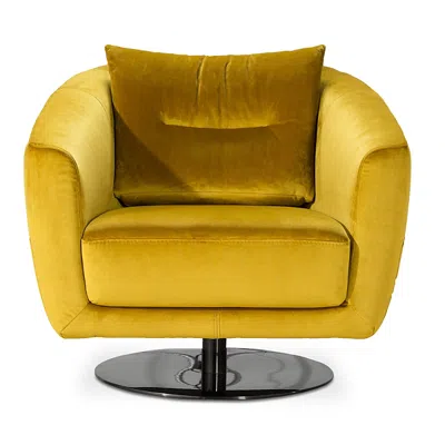 Giuseppe Nicoletti Adriana Swivel Chair In Selma  Sottobosco W/ Black Base