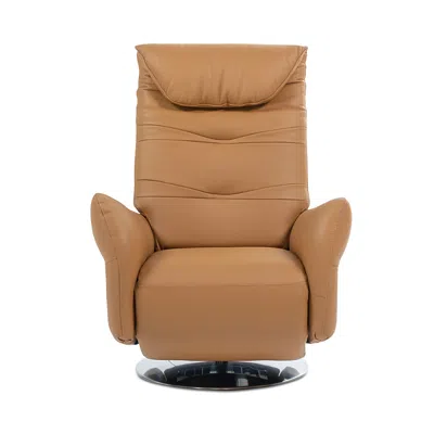 Giuseppe Nicoletti Balboa Leather Power Recliner In Suave  Cognac