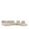 Giuseppe Nicoletti Ballare 6 Piece Sectional In Brown