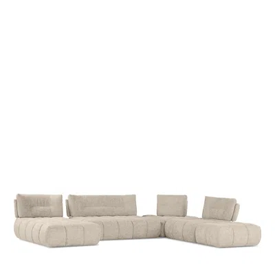 Giuseppe Nicoletti Ballare 6 Piece Sectional In Brown