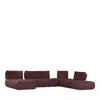 Giuseppe Nicoletti Ballare 6 Piece Sectional In Brown