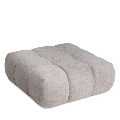 Giuseppe Nicoletti Ballare Square Ottoman In Baobab  - Ghiaccio