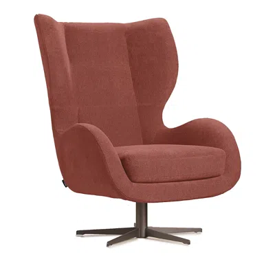 Giuseppe Nicoletti Capitano Swivel Chair In Capriccio  Arancio