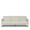 Giuseppe Nicoletti Coco 81 Leather 3 Seat Sofa In Bull  Ghiaccio/titanium
