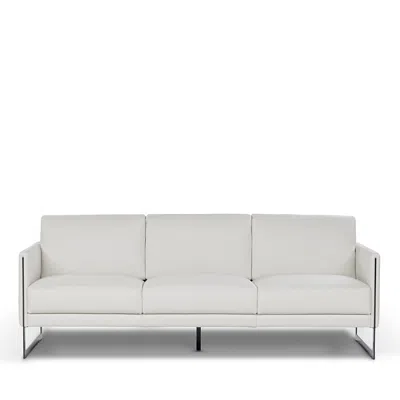 Giuseppe Nicoletti Coco 81 Leather 3 Seat Sofa In Bull  Marrone/titanium