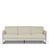 Giuseppe Nicoletti Coco 81 Leather 3 Seat Sofa In Bull  White/titanium