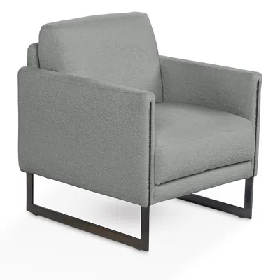 Giuseppe Nicoletti Coco Boucle Chair In Teddy Grigio/titanium