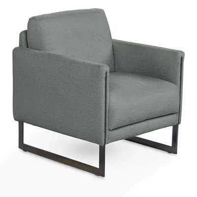 Giuseppe Nicoletti Coco Boucle Chair In Teddy Tortora/titanium
