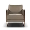 Giuseppe Nicoletti Coco Leather Chair - Exclusive In Bull  Biscotto/polished Stainless Steel