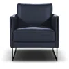 Giuseppe Nicoletti Coco Leather Chair - Exclusive In Bull  Blu/titanium