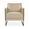 Giuseppe Nicoletti Coco Leather Chair - Exclusive In Bull  Fango/polished Stainless Steel