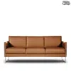 Giuseppe Nicoletti Coco Sofa - Exclusive In Bull  Cognac/polished Stainless Steel
