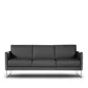 Giuseppe Nicoletti Coco Sofa - Exclusive In Bull  Nero/polished Stainless Steel