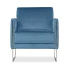 Giuseppe Nicoletti Coco Velvet Brass Chair In Dubai  Azzurro/brass