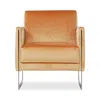Giuseppe Nicoletti Coco Velvet Brass Chair In Dubai  Ocre/brass