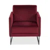 Giuseppe Nicoletti Coco Velvet Chair In Dubai Amaranto - Titanium