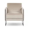 Giuseppe Nicoletti Coco Velvet Chair In Dubai Beige - Titanium
