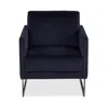 Giuseppe Nicoletti Coco Velvet Chair In Dubai Blue - Titanium
