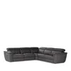 Giuseppe Nicoletti Giuseppi Nicoletti Trevi 5 Piece Power Reclining Leather Sectional In Chocolate