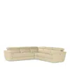 Giuseppe Nicoletti Giuseppi Nicoletti Trevi 5 Piece Power Reclining Leather Sectional In Fango