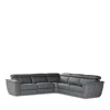 Giuseppe Nicoletti Giuseppi Nicoletti Trevi 5 Piece Power Reclining Leather Sectional In Grigio
