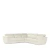 Giuseppe Nicoletti Giuseppi Nicoletti Trevi 5 Piece Power Reclining Leather Sectional In White
