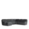 Giuseppe Nicoletti Grazia 6 Piece Reclining Sectional In Torello -grigio Scuro