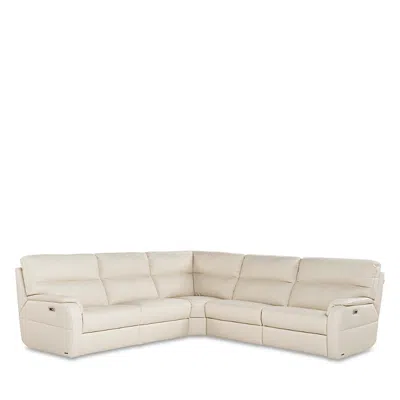 Giuseppe Nicoletti Grazia Power Reclining 5 Piece Sectional In Torello /taupe