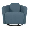 Giuseppe Nicoletti Hollister Swivel Chair In Celeste